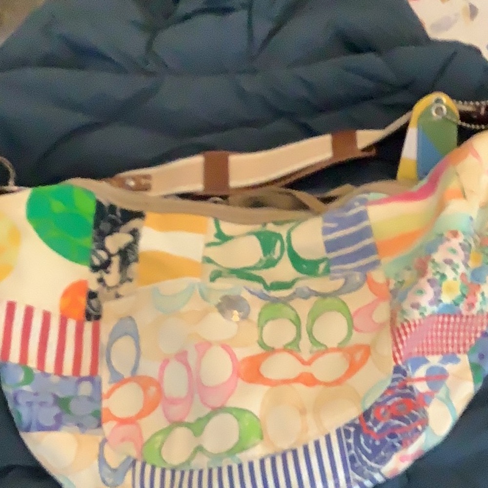 Vintage  Coach festive hobo purse